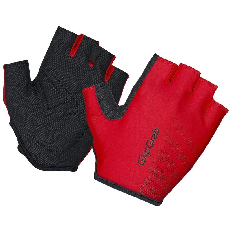 Gripgrab Ride Padded Summer Fingerless Gloves Red Sportpursuit