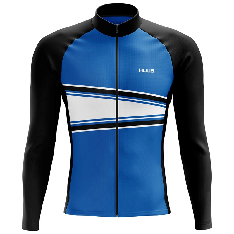 HUUB Mens CC Long Sleeve Thermal Cycling Jersey (Blue) | Sportpursuit.