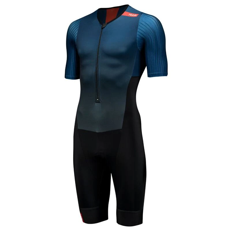 HUUB Mens Earo Club Aero Long Course Tri Suit (Black/Blue) Sportpurs