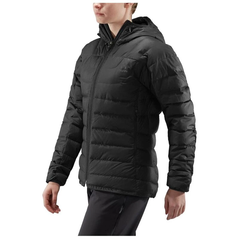 Haglofs Womens Chill Down Hooded Jacket True Black Sportpursuit