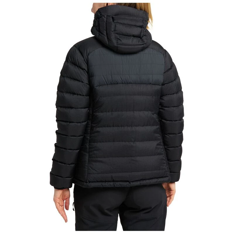 Haglöfs Womens Reliable Hooded Down Jacket (True Black) | Sportpursuit