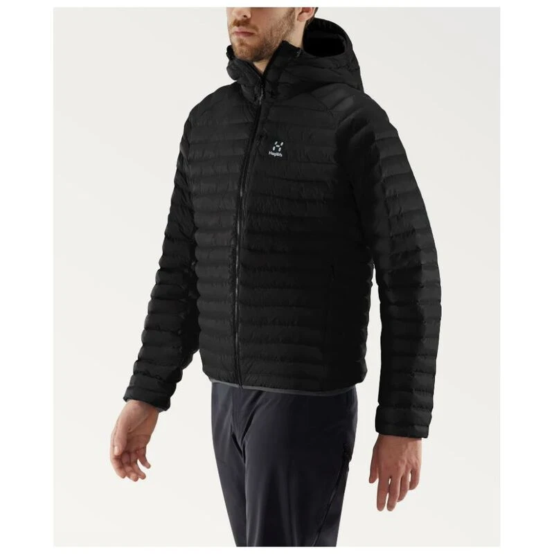 Haglofs Mens Essens Mimic Hooded Jacket True Black Sportpursuit