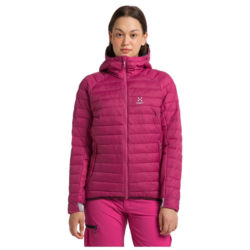 Haglofs Womens Spire Mimic Hooded Insulated Jacket Deep Pink Sport