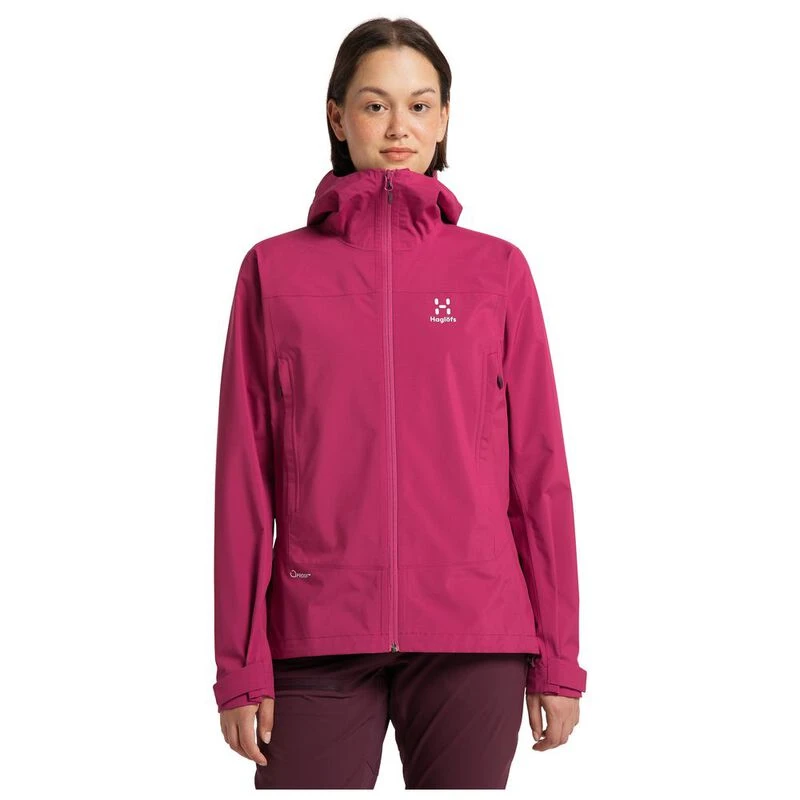 Haglöfs Womens Spate Waterproof Jacket (Deep Pink) | Sportpursuit.com