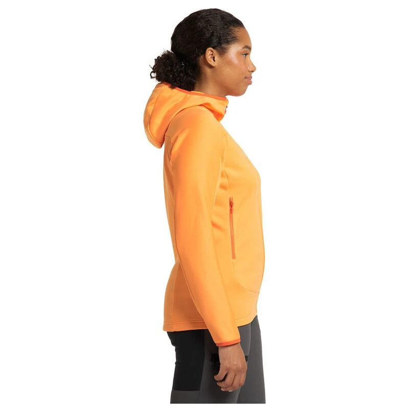 Haglöfs Womens Frost Hooded Fleece Jacket (Soft Orange) | Sportpursuit