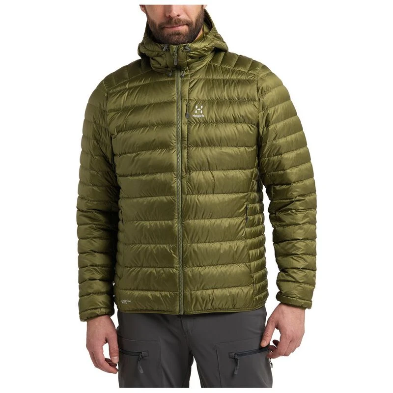 Haglofs Mens Roc Down Hooded Jacket (Olive Green)