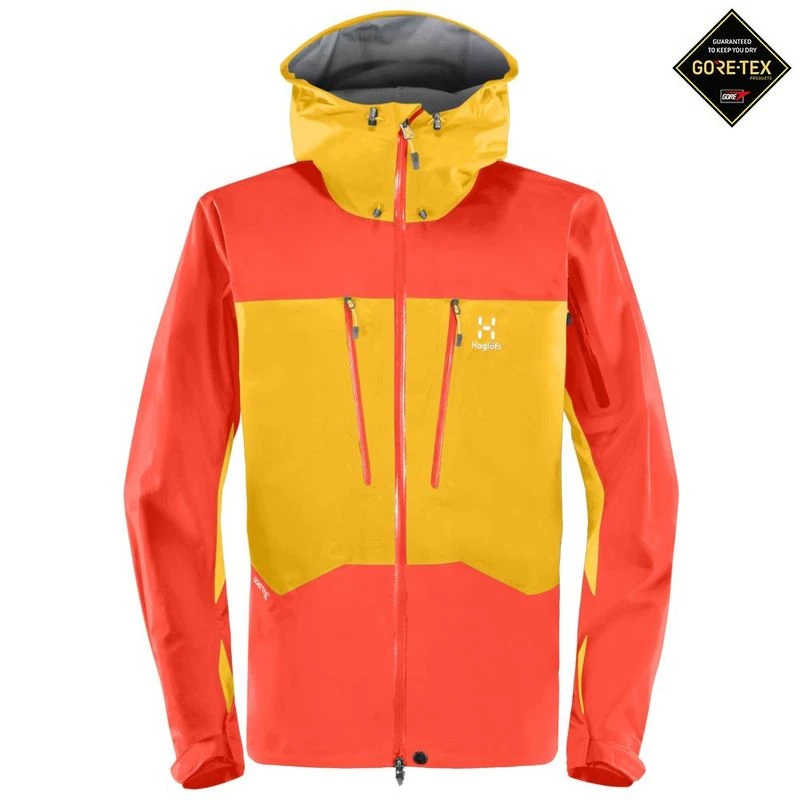 Haglofs Mens Roc GTX Pro Jacket (Pumpkin Yellow/Habanero
