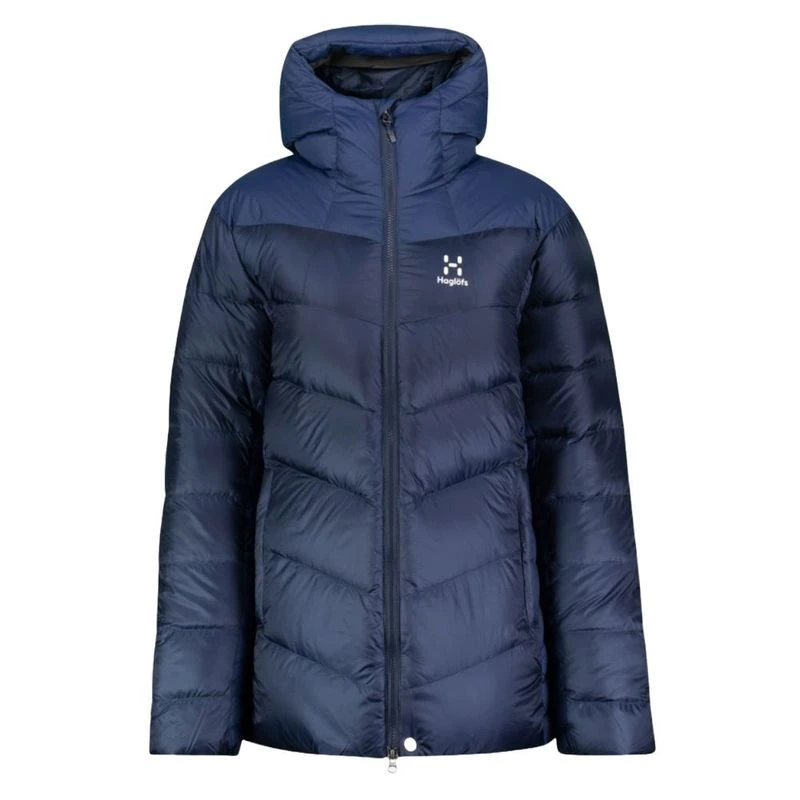 Haglofs Womens Magi Hooded Down Jacket Tarn Blue Sportpursuit