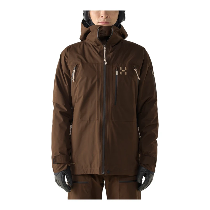 Veste Haglöfs Climatic Homme Taille L - Marron - Coupe-vent Respirante - Occasion Très Bon état (capuche Manquante)