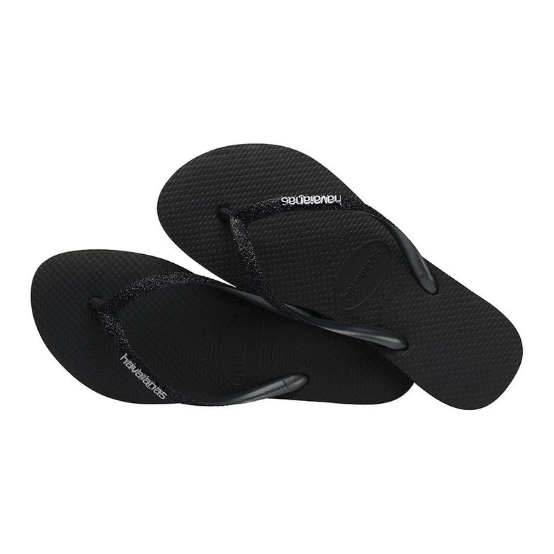 Havaianas Damen Slim Glitter II Flip Flops Schwarz Schwarz private