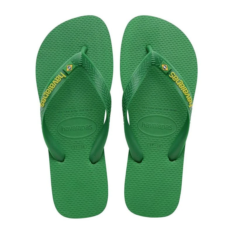 Havaianas Brasil Logo Flip Flops Green Sportpursuit