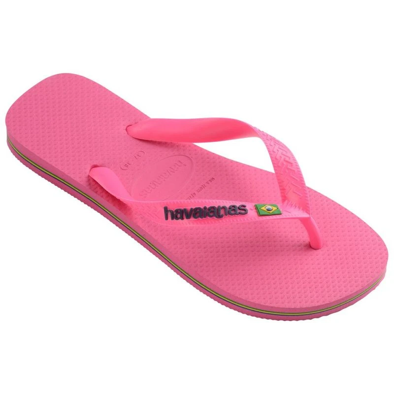 シューズ・サンダルその他 Brasil Logo Neon Pink Flip-Flops Havaianas Brasil Logo Neon Flip Flops (Pink Flux/Pink Flux