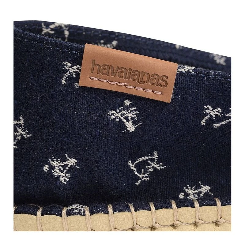 Havaianas Print Origine IV Unisex Adult Espadrille Wedge Sandals, Dark Blue