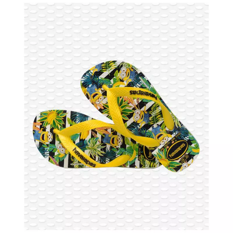 Havaianas Kids Minions Flip Flops White Citrus Yellow Sportpursuit