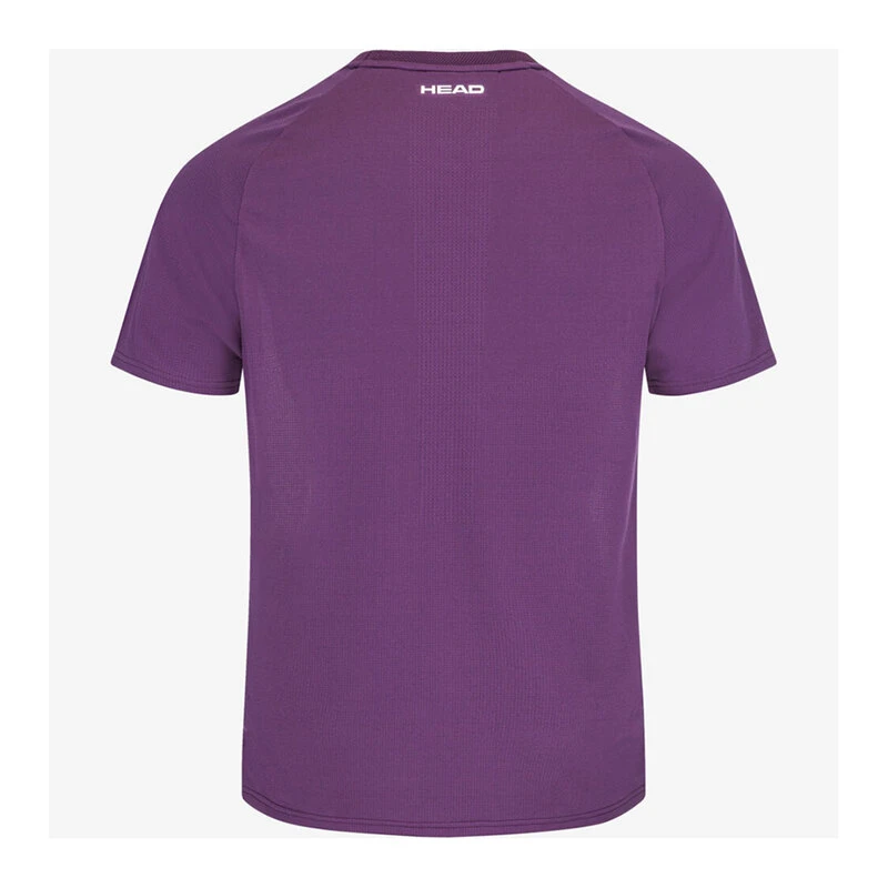 T-shirt Manches Courtes HEAD Motion Homme, Blanc, 100% Coton Interlock, Fabriqué En Europe