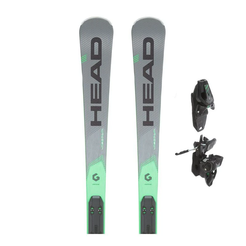 Head Supershape I-Magnum SW 19/20 Alpine Ski Pack (Grey/Green) | Sport