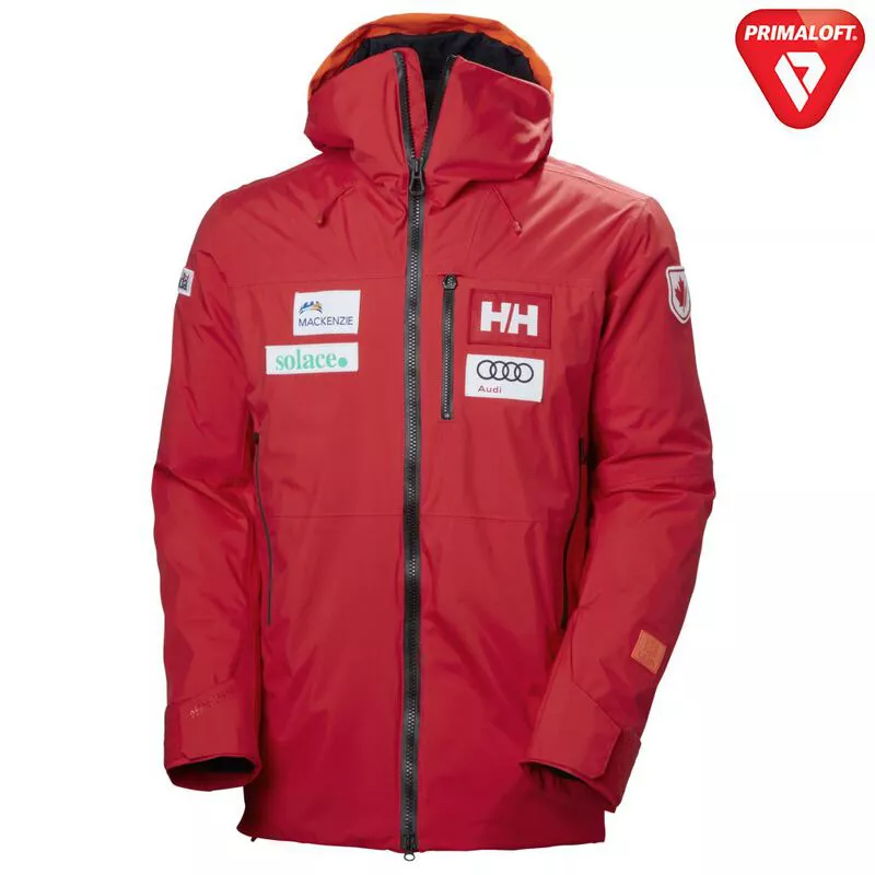 Helly Hansen Mens Straightline Lifaloft Ski Jacket Canada Alert Red