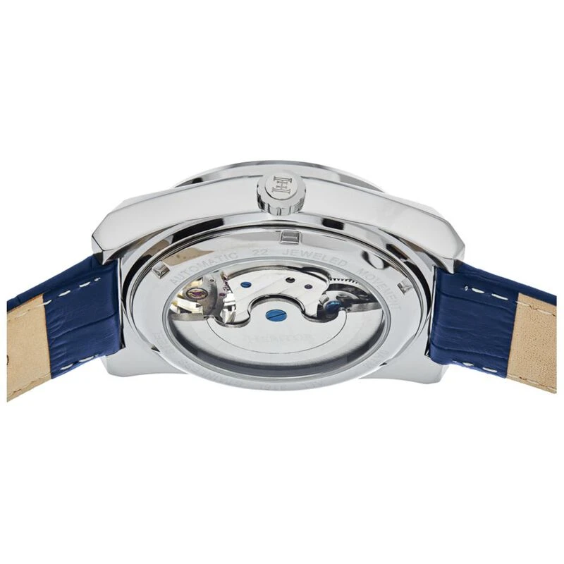 Heritor Mens Automatic Daxton Skeleton Watch Blue Sportpursuit