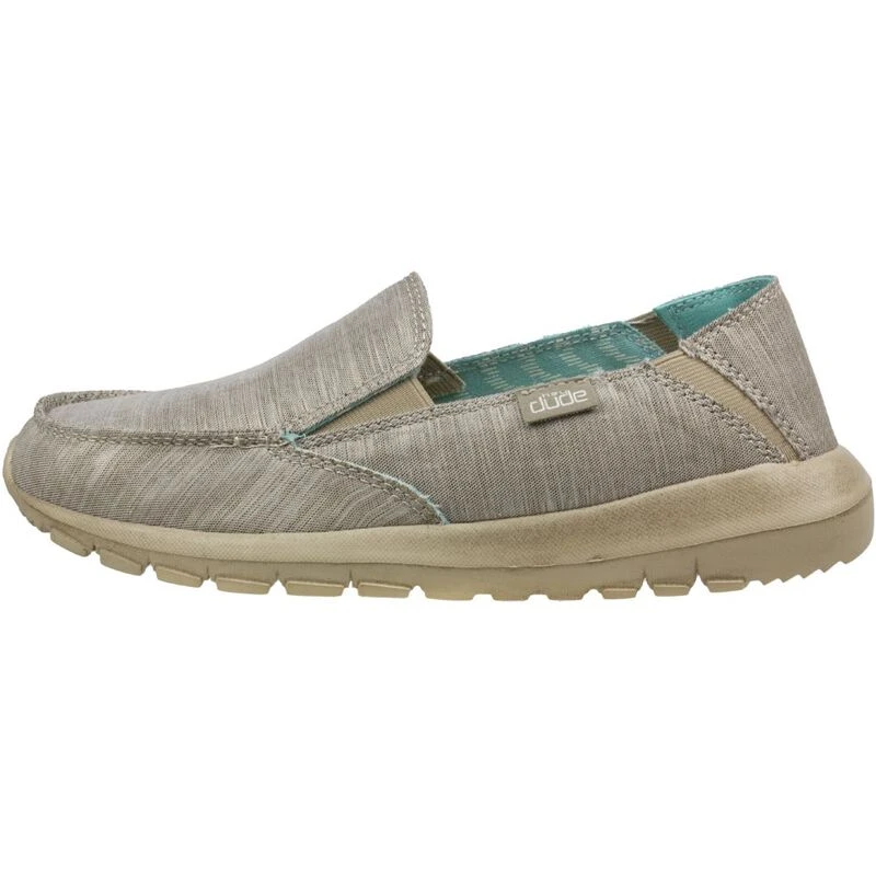 Hey Dude Womens Ava Casual Shoes Beige Chambray Sportpursuit