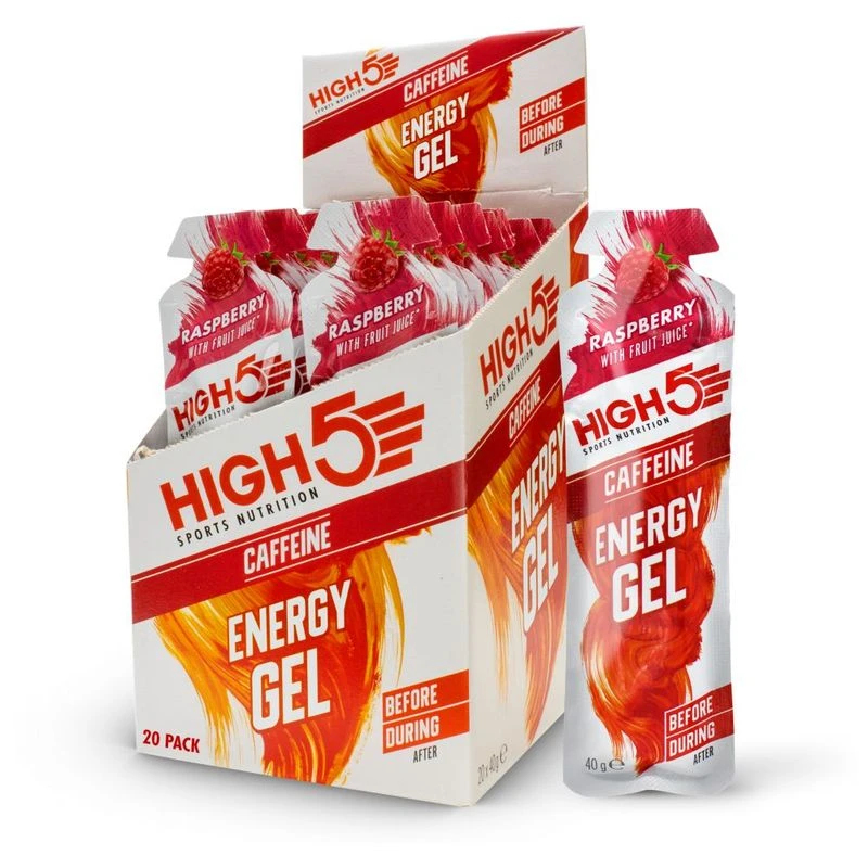 High5 Energy Gels + Caffeine (20 x 40g Choice of Flavours) Sportp