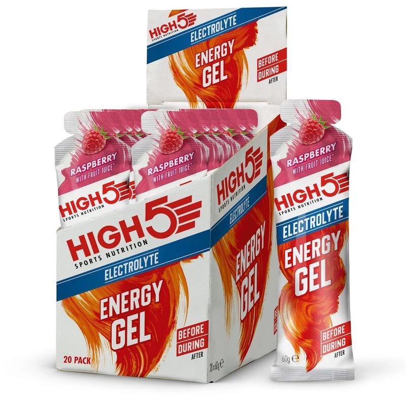 High5 Electrolyte Energy Gel (Raspberry - 20 x 60g) | Sportpursuit.com