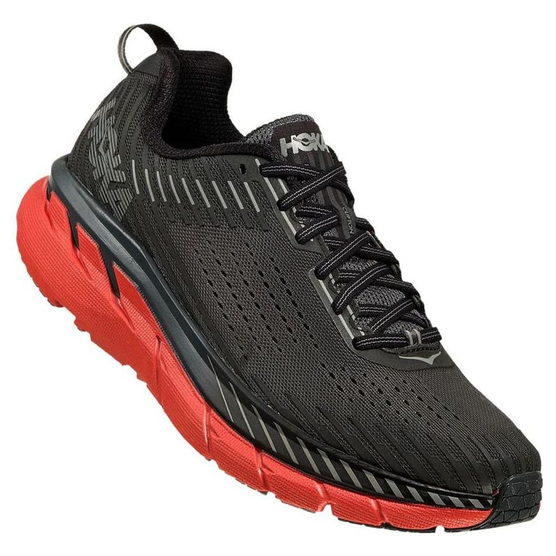Hoka One One Mens Clifton 5 Shoes (Dark ShadowSpicy Orange Hoka One One Mens Clifton 5 Shoes (Dark ShadowSpicy Orange