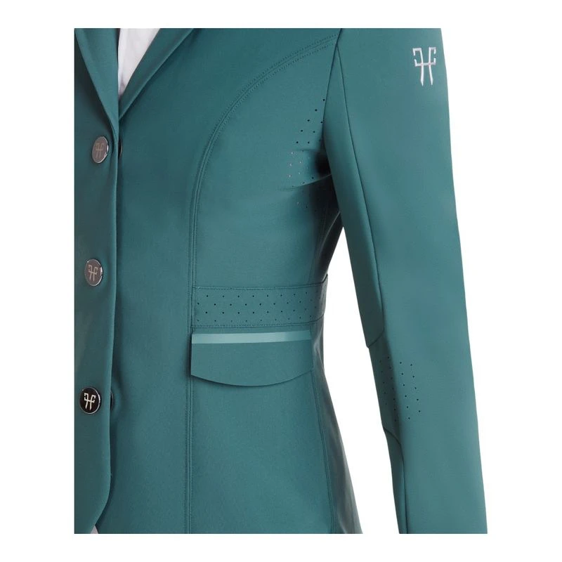 Veste équestre Femme Taille 16 (16/18) - Polaire Verte Zippée - état Très Bon
