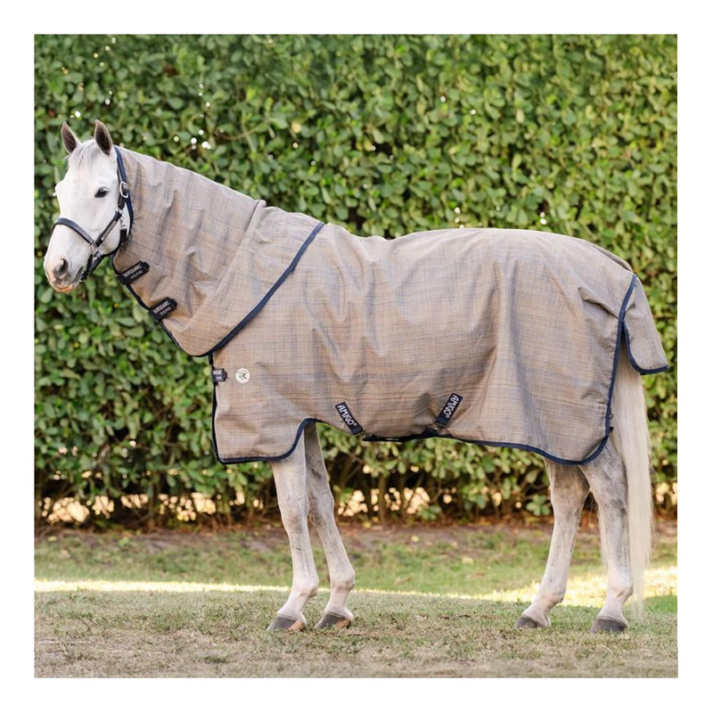 Horseware Amigo Couverture écurie, 0g - bleu marine/gris titane/argent