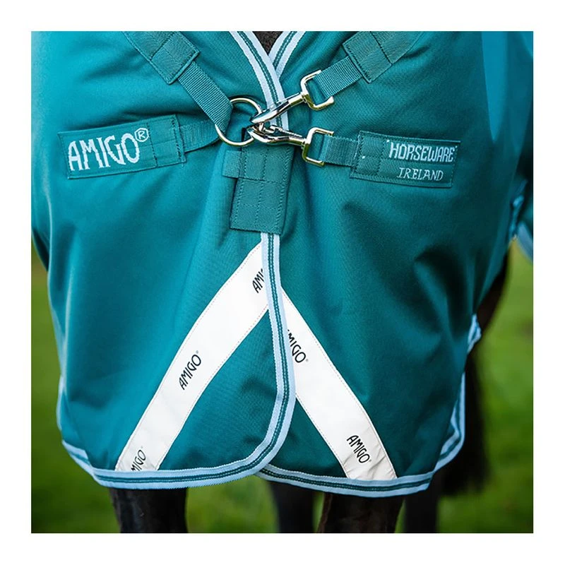 Horseware Couverture d'extérieur Amigo Bravo 12 Wug (Légère 0g) » Couleur: Storm Green/Turquoise, Aqua & Blue, Taille: 155 cm