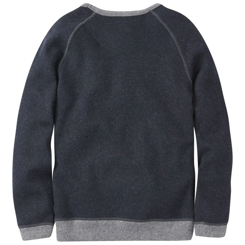 Howies Womens Plated Wool Crew Neck Pullover (Navy Grey) | Sportpursui