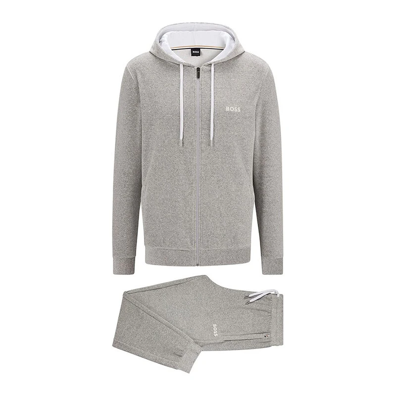 Mens hugo boss tracksuit grey store