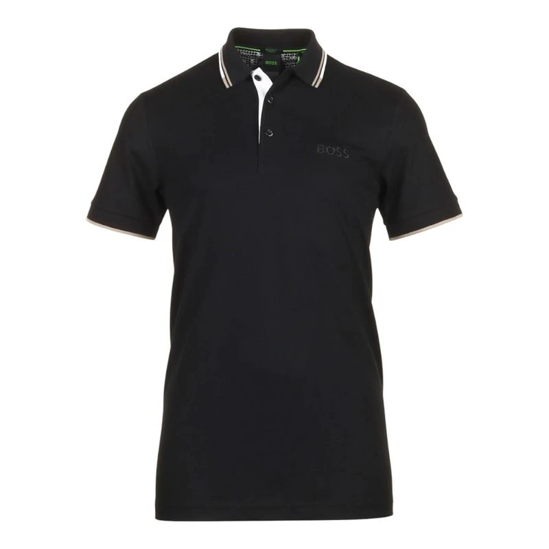 Polo negro hugo boss cheap