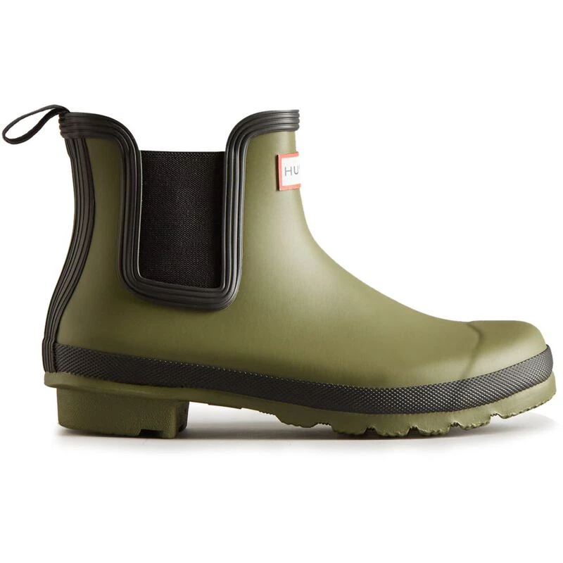 Hunter Womens Original Chelsea Boots Olive Black Sportpursuit