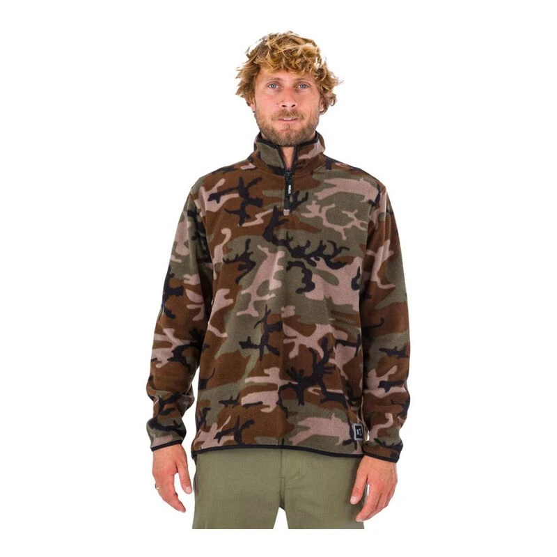 Hurley Mens Boulder Camo Burrito Jacket Olive Sportpursuit