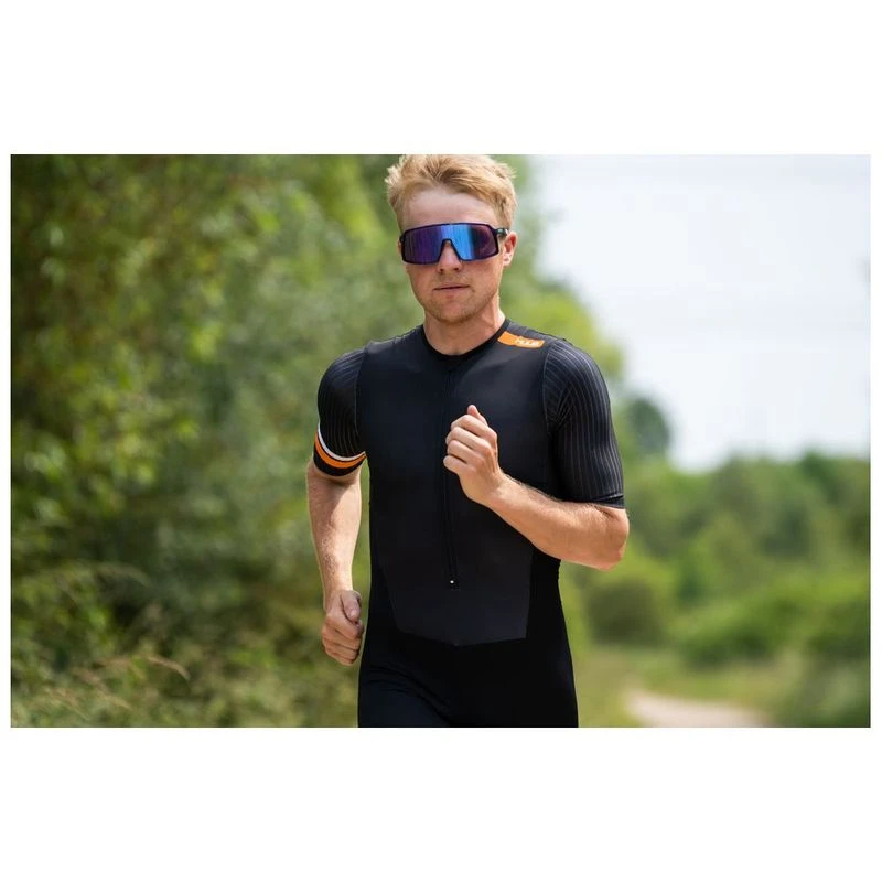 HUUB Mens Mittsu Club Aero Long Course Tri Suit (Black/Orange) | Sport