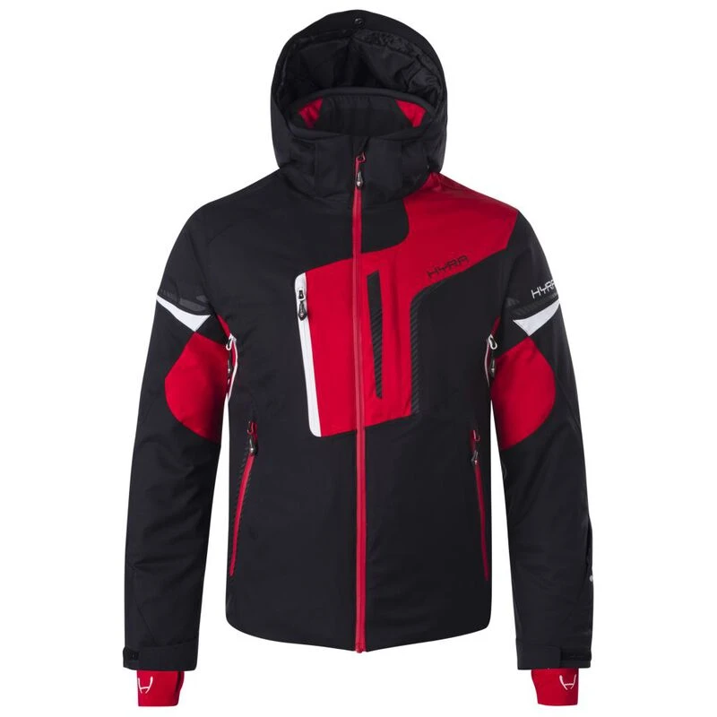 Hyra Mens Verbier Avs Ski Jacket (Black/Red) | Sportpursuit.com