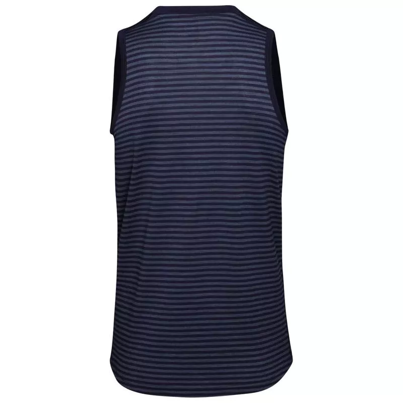 ISOBAA Mens Merino 150 Vest (Mini Stripe Navy/Denim) | Sportpursuit.co