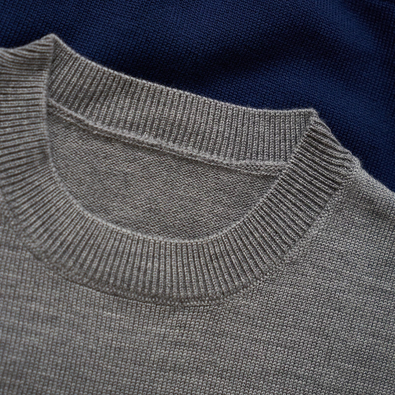 Isobaa Mens Merino Block Stripe Sweater (Navy/Mustard/Charcoal) | Spor