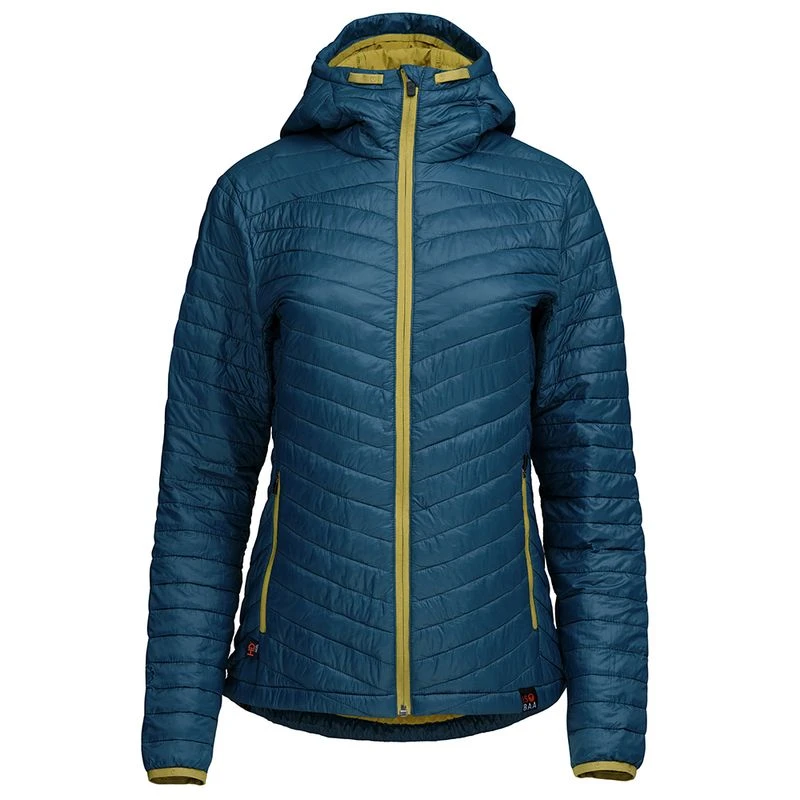 Isobaa Womens Merino Wool Insulated Jacket Petrol Lime Sportpursui