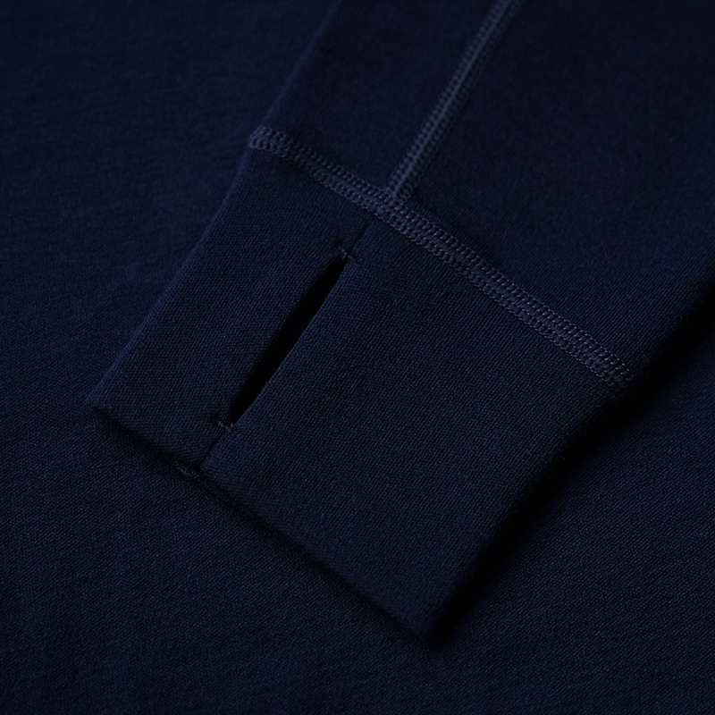 Isobaa Mens Merino 320 Long Sleeve Half Zip (Navy/Lime) | Sportpursuit