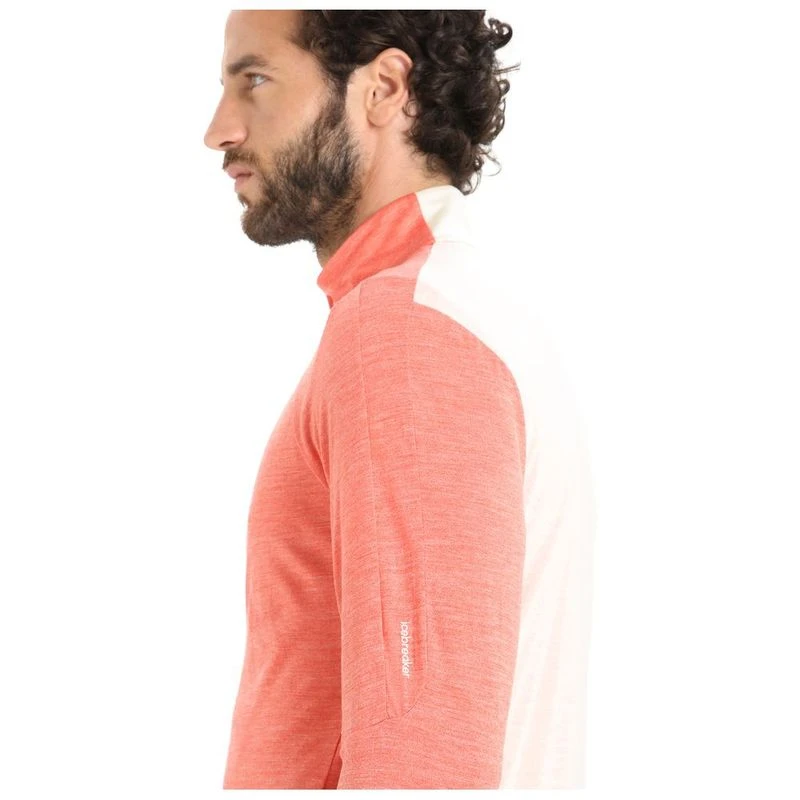 Icebreaker Mens ZoneKnit LS Zip Jacket (Vibrant Earth/Chalk) | Sportpu