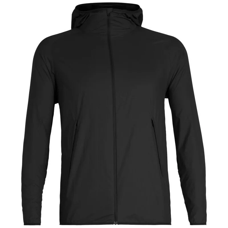 Icebreaker Mens Merino Blend Coriolis II Hooded Windbreaker Black