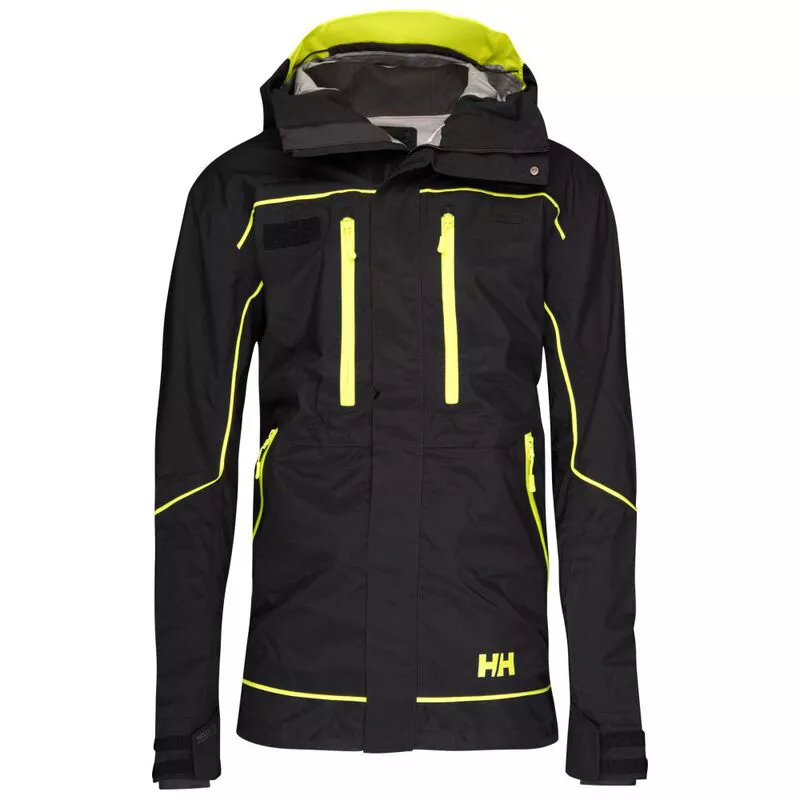 Helly Hansen M 黒/白/黄 Helly Hansen Helly Tech Rain Jacket - Yellow - M – Headlock