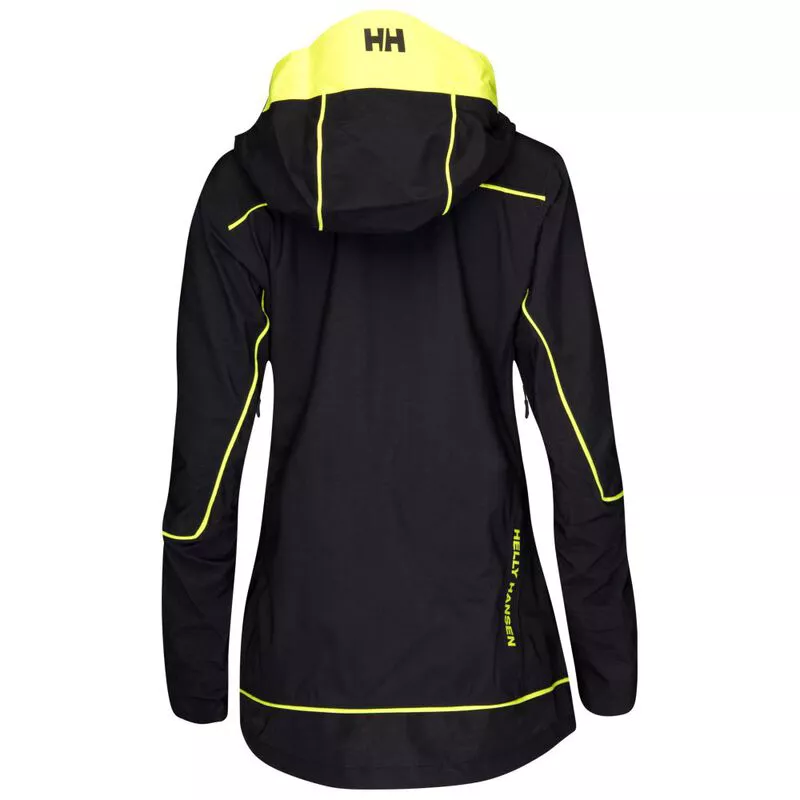Helly Hansen Womens Bock Shell Jacket (Black Yellow) | Sportpursuit.co