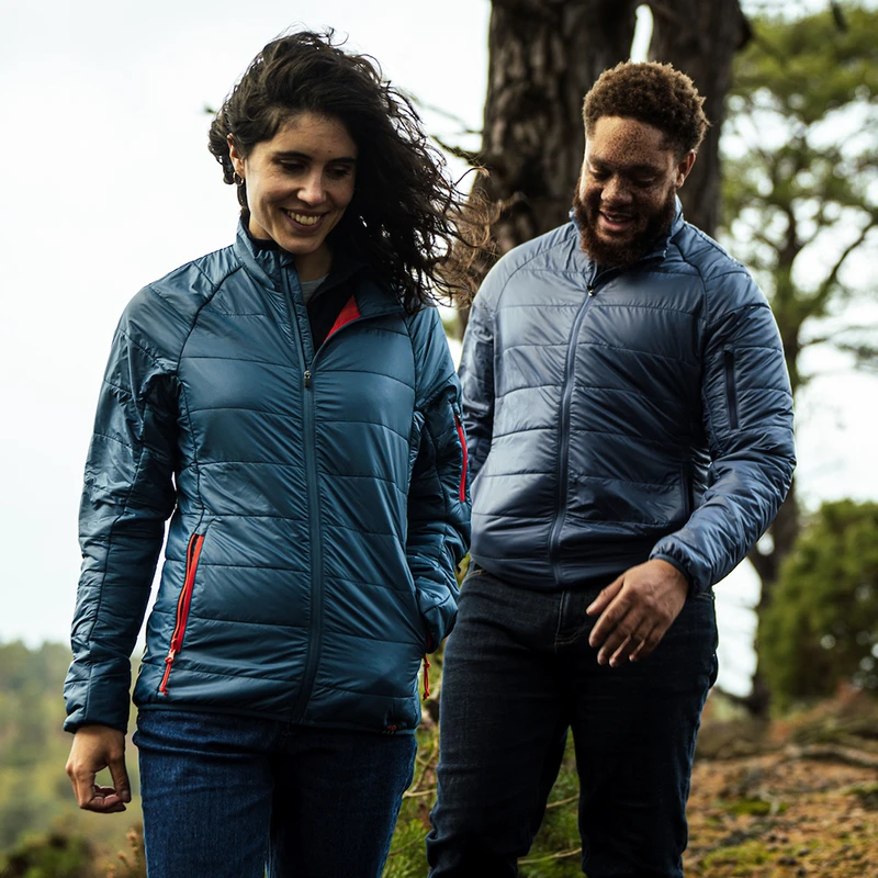 Isobaa Womens Packable Insulated Jacket Petrol Orange Sportpursuit