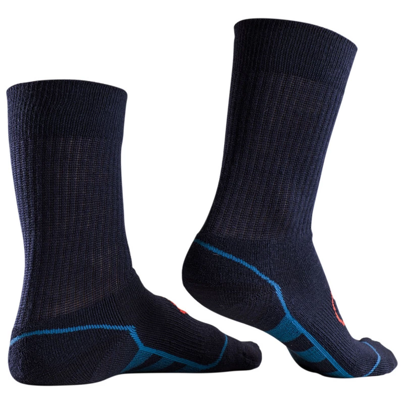 Isobaa Merino Blend Hiking Socks (3 Pack - Navy/Blue) | Sportpursuit.c