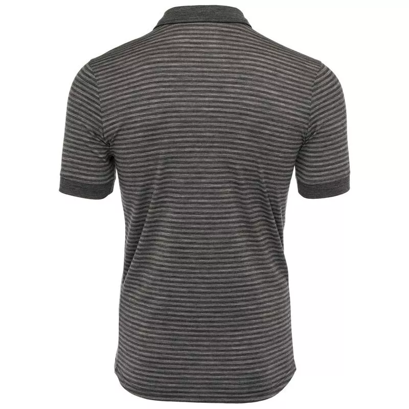 ISOBAA Mens Merino 180 Short Sleeve Polo Shirt (Smoke/Charcoal) | Spor