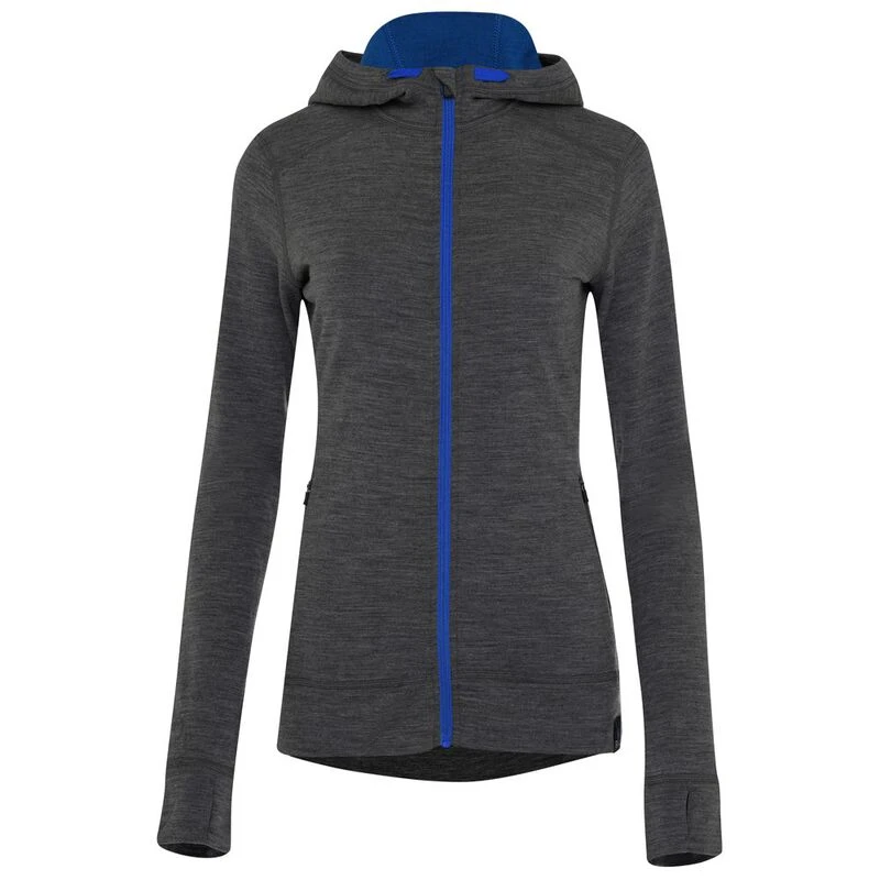 ISOBAA Womens Merino 260 Casual Hoodie Smoke Sportpursuit