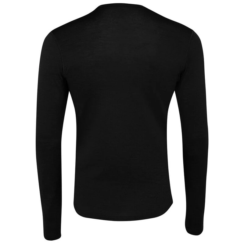 Isobaa Mens Merino 180 Long Sleeve Crew (Black) | Sportpursuit.com