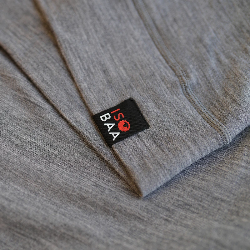 ISOBAA Mens Merino 260 Casual Hoodie Charcoal Sportpursuit